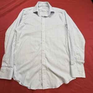 Twillory Men's Tailored Shirt Safe Cotton Non-Iron Size 15‎ 32/33 Lined Pattern